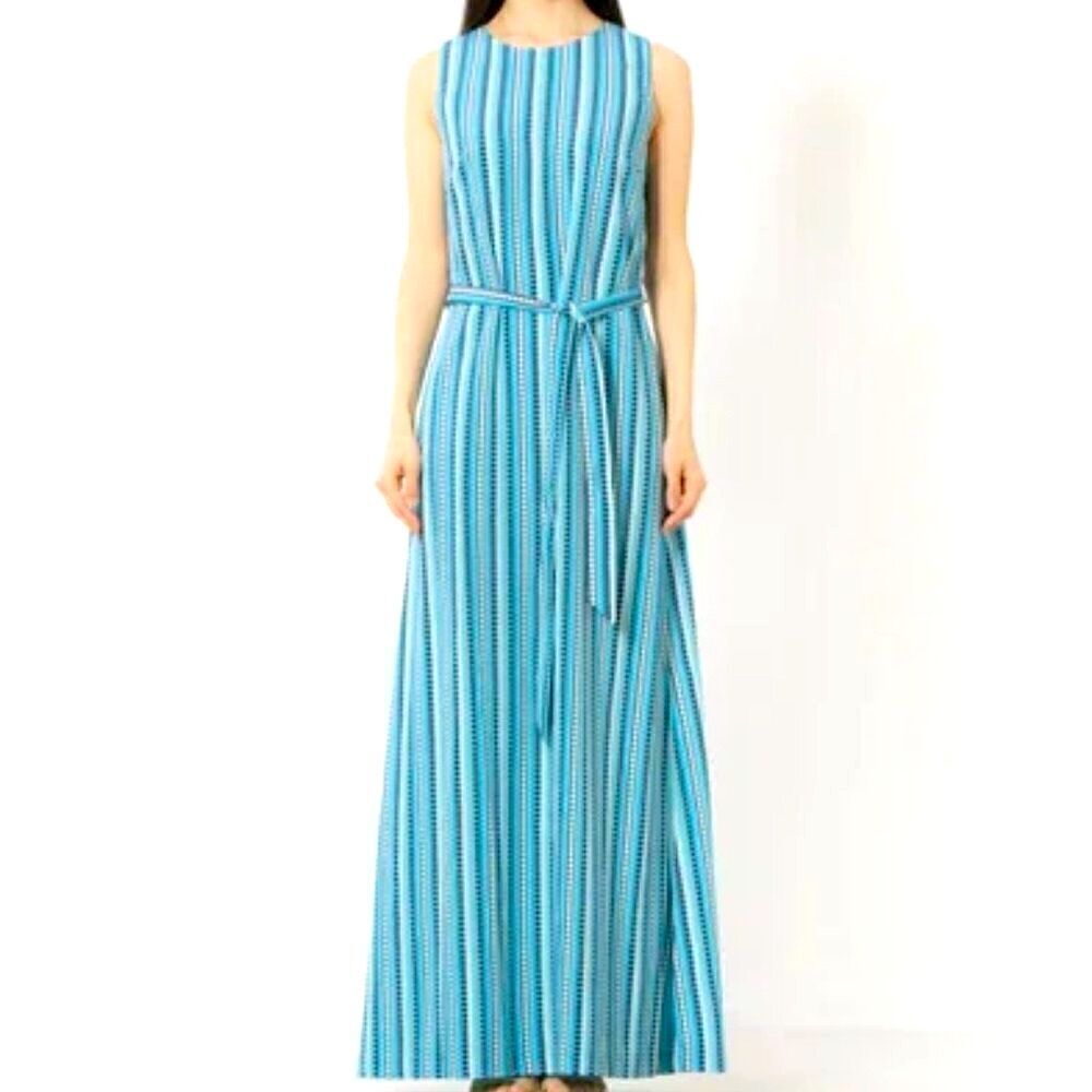NWT Karl Lagerfeld Paris Torquoise Maxi Dress Size 6 - Picture 2 of 11